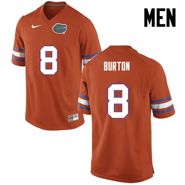 NCAA Florida Gators Trey Burton Men's #8 Nike Orange Stitched Authentic College Football Jersey CDV1864MU